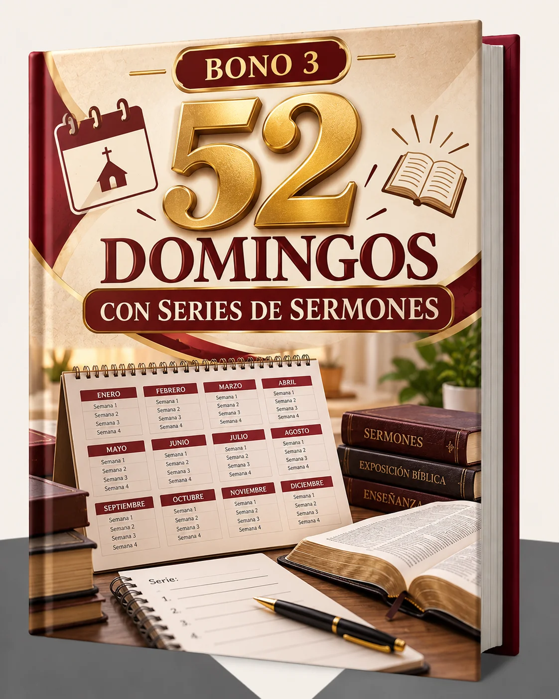 Recurso digital del bono 03: Calendario de 52 domingos con series de sermones